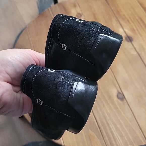 AGL Ballet Flats Womens Size 37.5 US 7/7.5 Black Leather Slip On - Picture 4 of 5